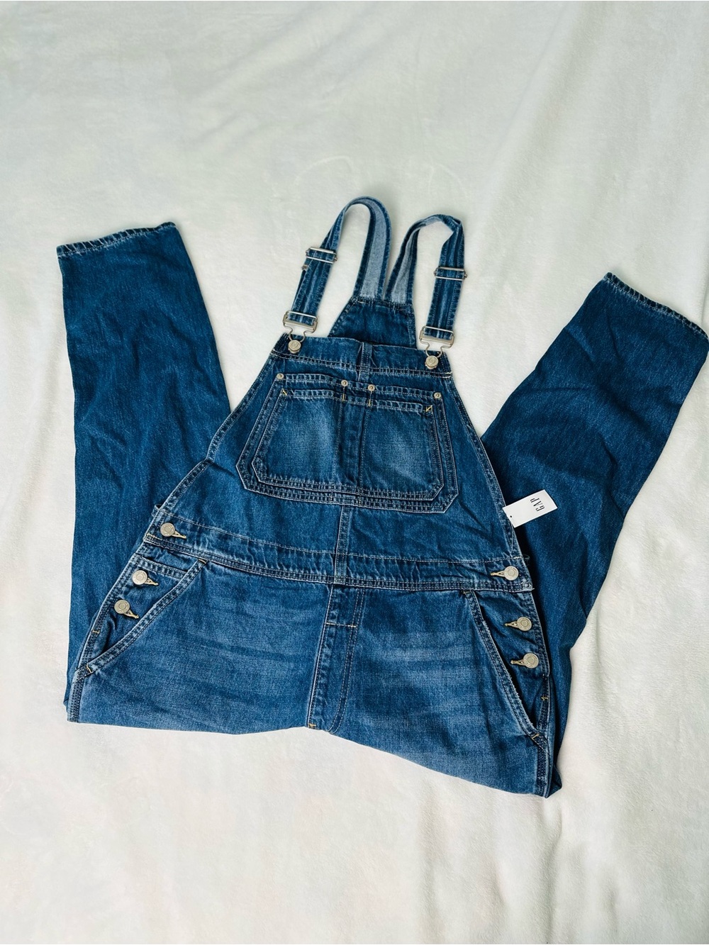GAP Women's Slouchy Overalls In Medium Indigo Size Medium - Picture 4 of 11